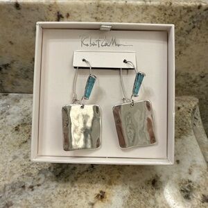 Silver and turquoise Dangle Earrings